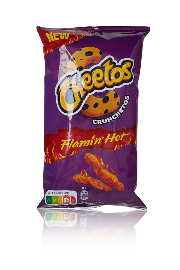 Cheetos crunchetos flamin hot nederland 12 x 110g zak front