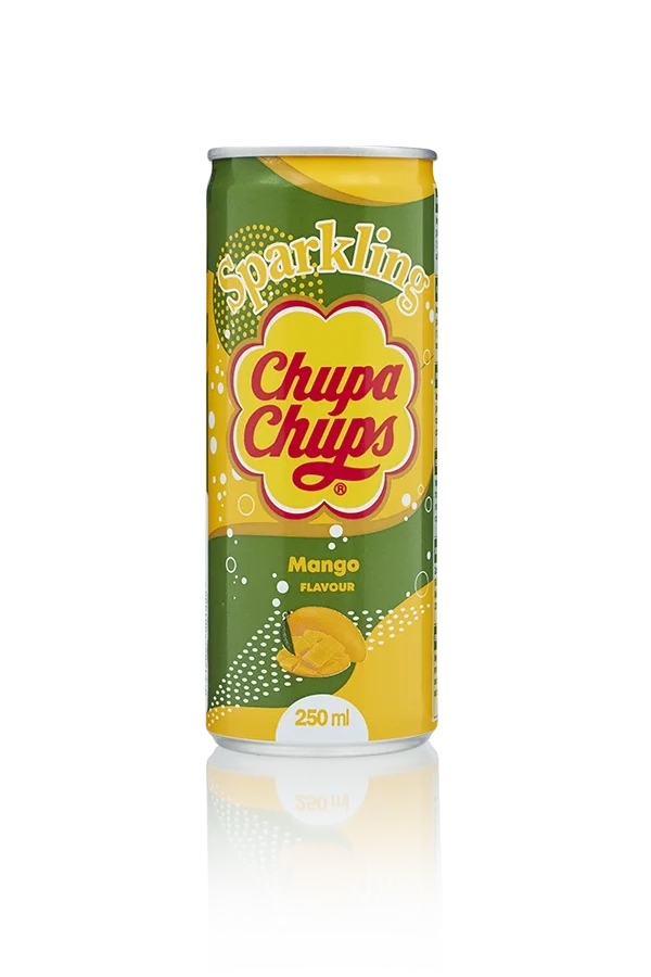 Chupa chups sprakling mango korea blik 25cl front