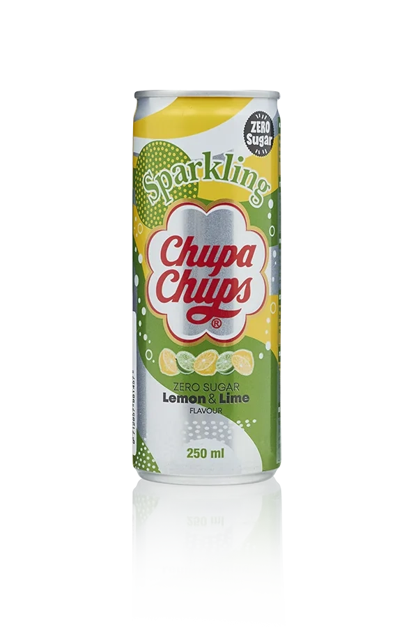 Chupa chups zero sugar lemon   lime korea blik 25cl front