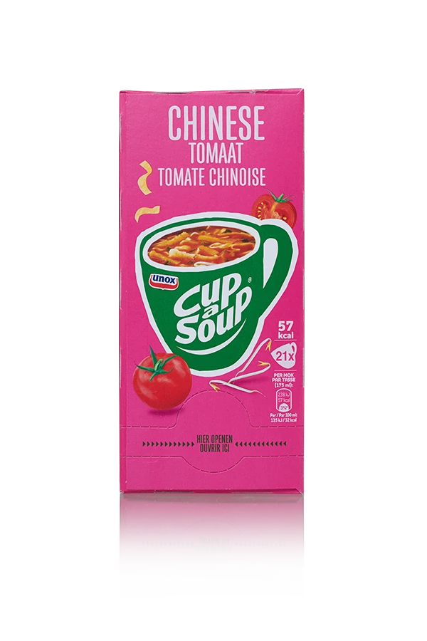 Cup a soup chinese tomaat nederland 4 x 21 x 17g doos front