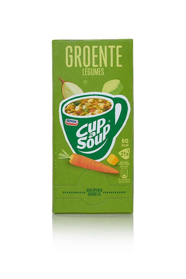 Cup a soup groente nederland 4 x 21 x 16g doos front