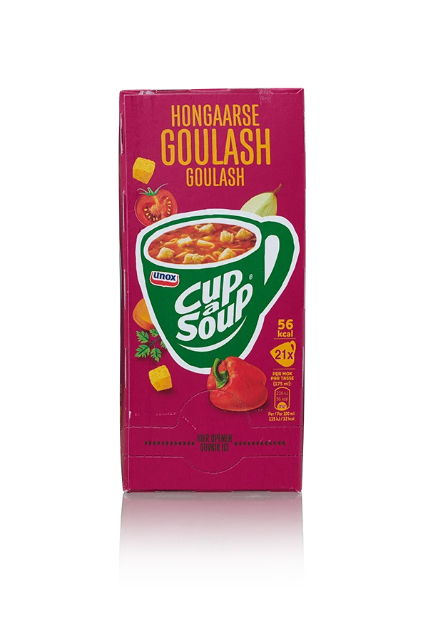 Cup a soup hongaarse goulash nederland 4 x 21 x 16g doos front