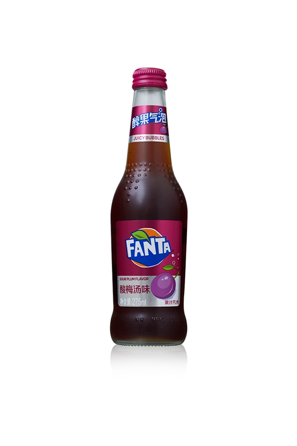 Fanta juice bubble sour plum flavor jp 24 x 27,5 cl fles front