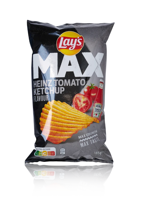 Lays max heinz tomato ketchup nederland 10 x 185g zak front