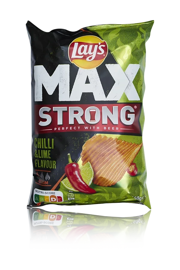 Lays Max strong chilli lime flavour front