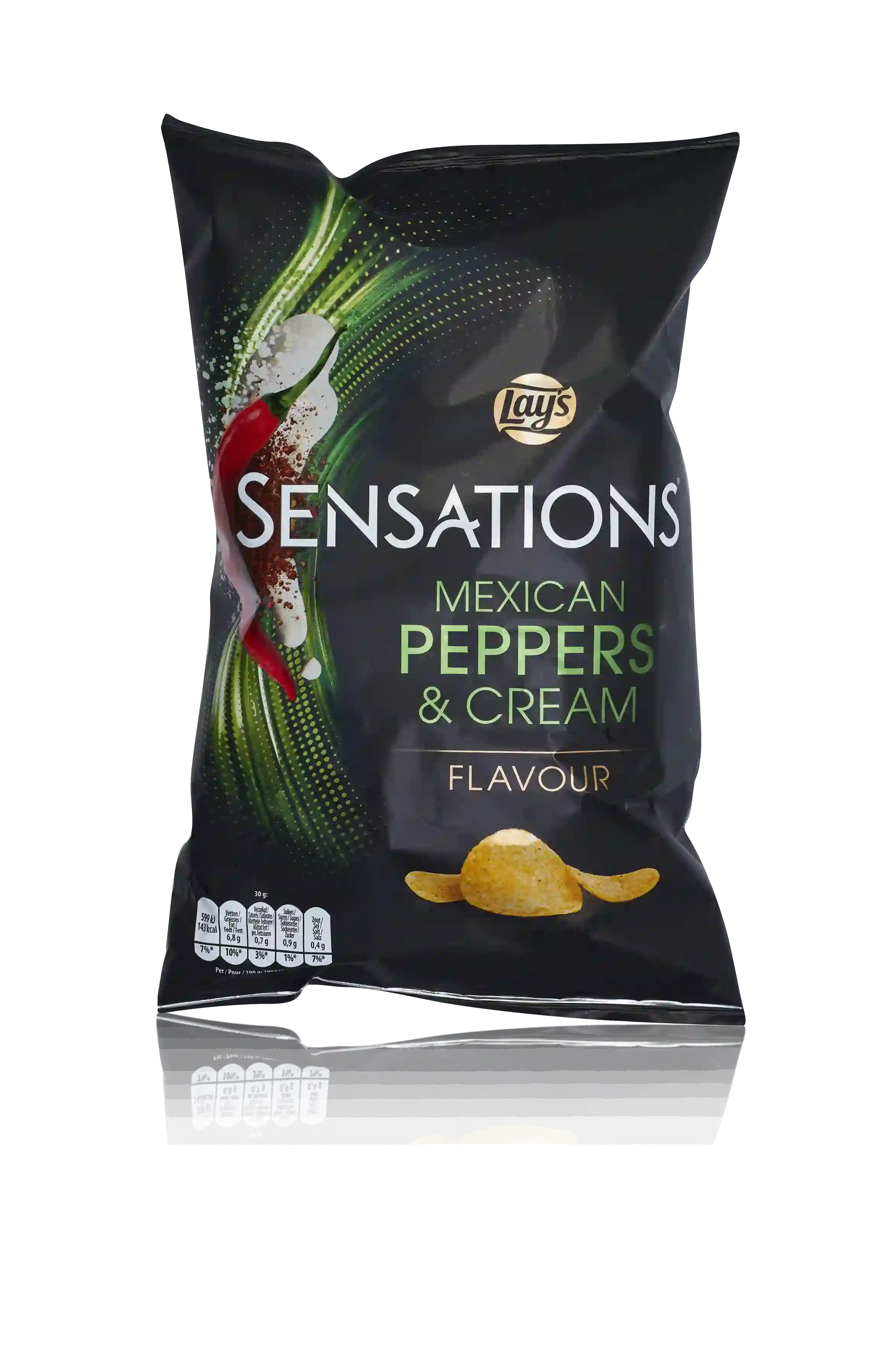 Lays sensations mexican peppers cream front