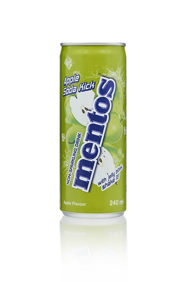 Mentos apple soda kick front