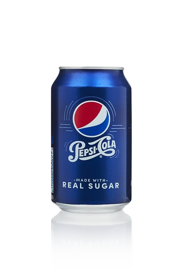 Pepsi usa real sugar usa blik 33,5cl front