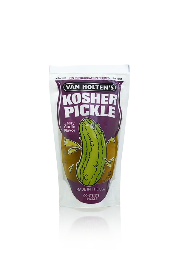 Pickle in a pouch large kosher front