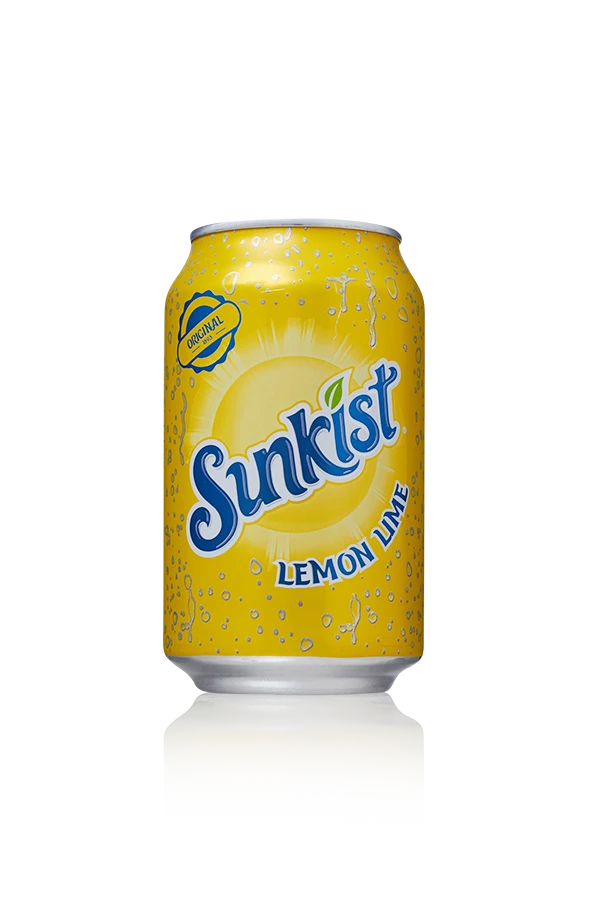 Sunkist lemon lime international uk 12 x 33cl blik front