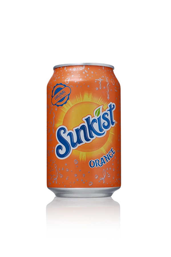 Sunkist orange international uk 12 x 33cl blik front