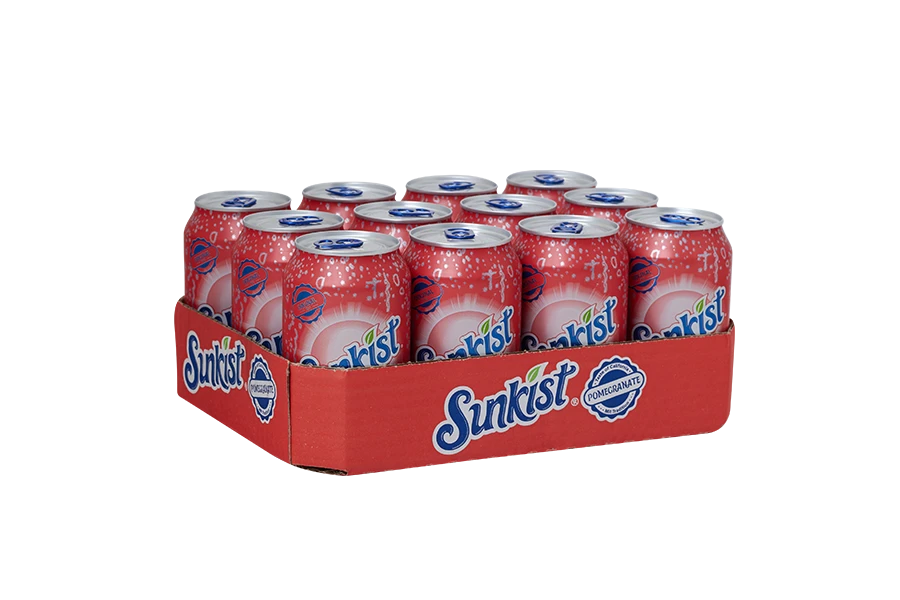 Sunkist Pomegranate International UK 12 x 33cl Can tray