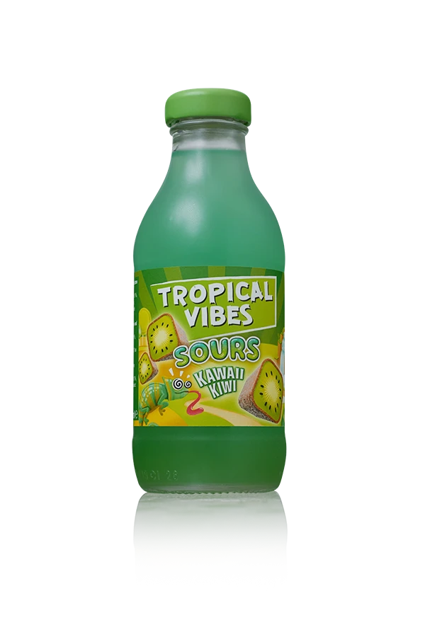 Tropical vibes sours kawaii kiwi uk 15 x 30cl fles front